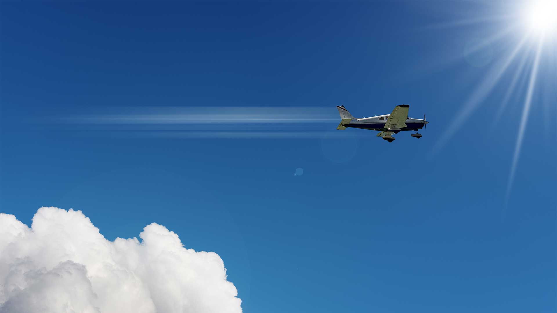 plane flying in the sky